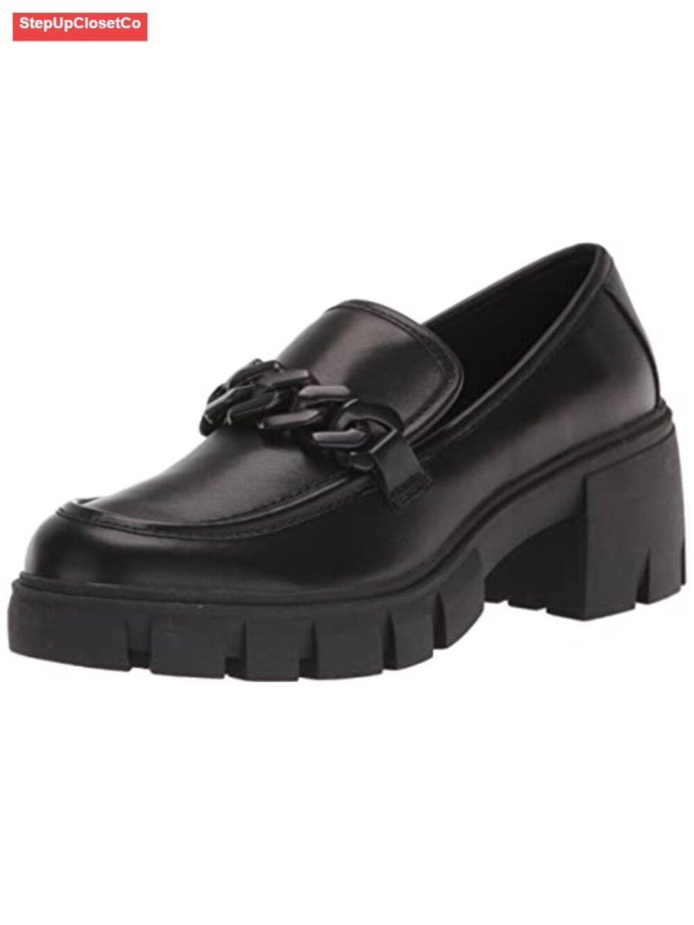 Madden Girl Hoxtonn Chunky Lug Platform Chain Loafer Slip-On Shoes